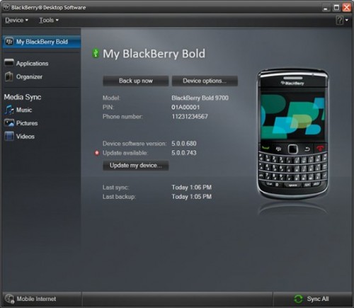 blackberry desktop manager 6.0