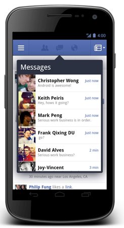 facebook para android