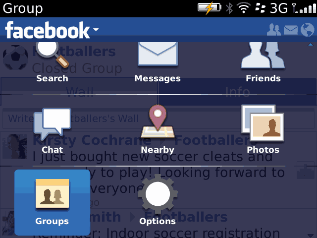 Facebook 3.1.0.16 a Blackberry