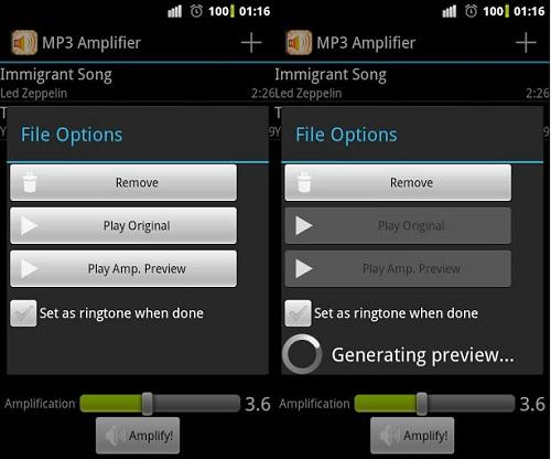 Aplicacion para Android: MP3 amplifier 